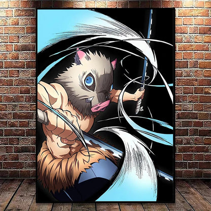 impresiones de decoración del hogar de Nezuko y Tanjiro, pintura en lienzo para sala de estar y dormitorio, regalos Murales
