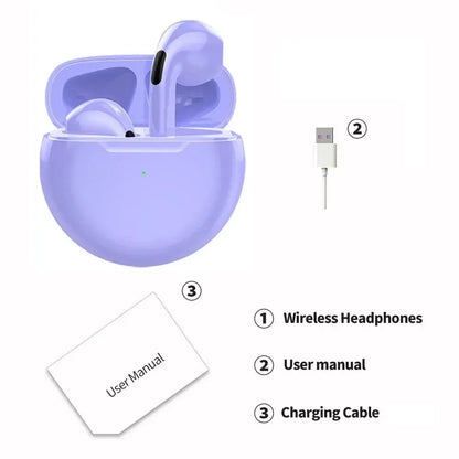 Auriculares inalámbricos Air Pro 6 TWS originales con Bluetooth 5.3, miniauriculares con micrófono y estuche de carga para Xiaomi y iPhone.