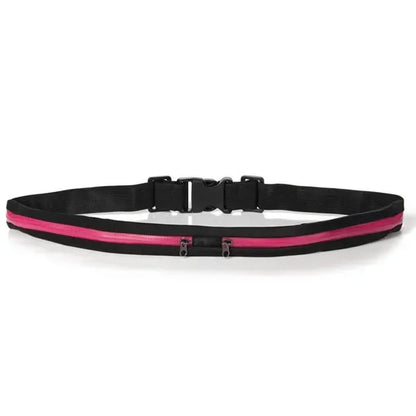 Riñonera ajustable para correr, doble bolsillo, impermeable, cinturón para teléfono, bolsa pequeña de nailon para viajar, ciclismo, senderismo, deporte, gimnasio