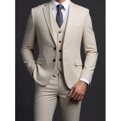 traje de boda informal de estilo británico de negocios de caballero a la moda para presentador de banquete de color sólido