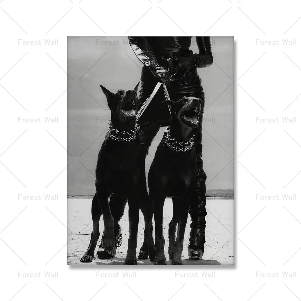 póster moderno de moda de lujo, leopardo, Tigre, perro, imagen artística nórdica, decoración del hogar