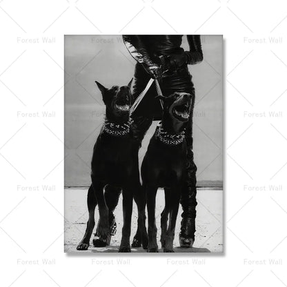 póster moderno de moda de lujo, leopardo, Tigre, perro, imagen artística nórdica, decoración del hogar