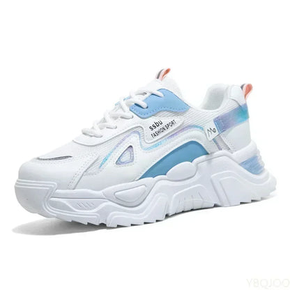 Zapatillas deportivas para mujer, zapatos planos con plataforma