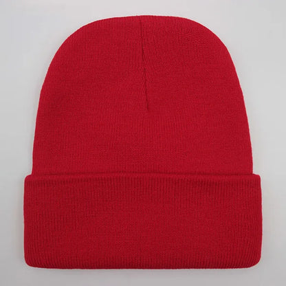 Gorro Unisex liso Otoño Invierno mezclas de lana Gorro de punto suave y cálido hombres mujeres