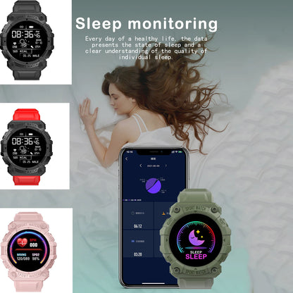Reloj inteligente para hombre y mujer, deportivo, con pantalla táctil, resistente al agua, Bluetooth, compatible con Android e iOS.