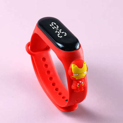 Relojes de moda para niños y niñas, pulsera electrónica deportiva con pantalla LED táctil, reloj de Spiderman para niños y mujeres, reloj resistente al agua