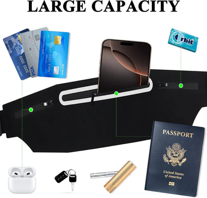 Riñonera impermeable para correr, cinturón ajustable para hombres y mujeres, bolsas ajustadas para correr, portátil, para correr, gimnasio, deportes, bolsa para teléfono móvil