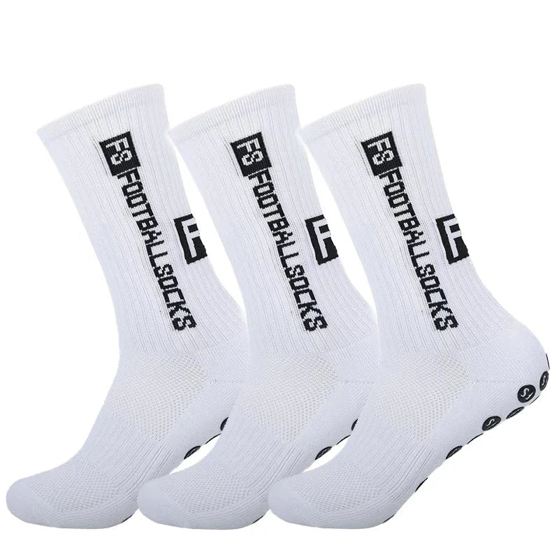 3 pares de calcetines resistentes de fútbol antideslizantes para hombres y mujeres