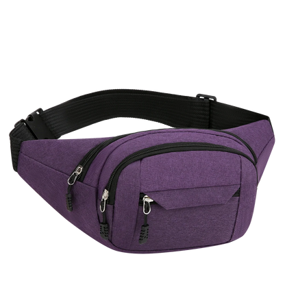 Riñonera impermeable de lona para hombre, estilo coreano, para deportes al aire libre, bandolera tipo banana