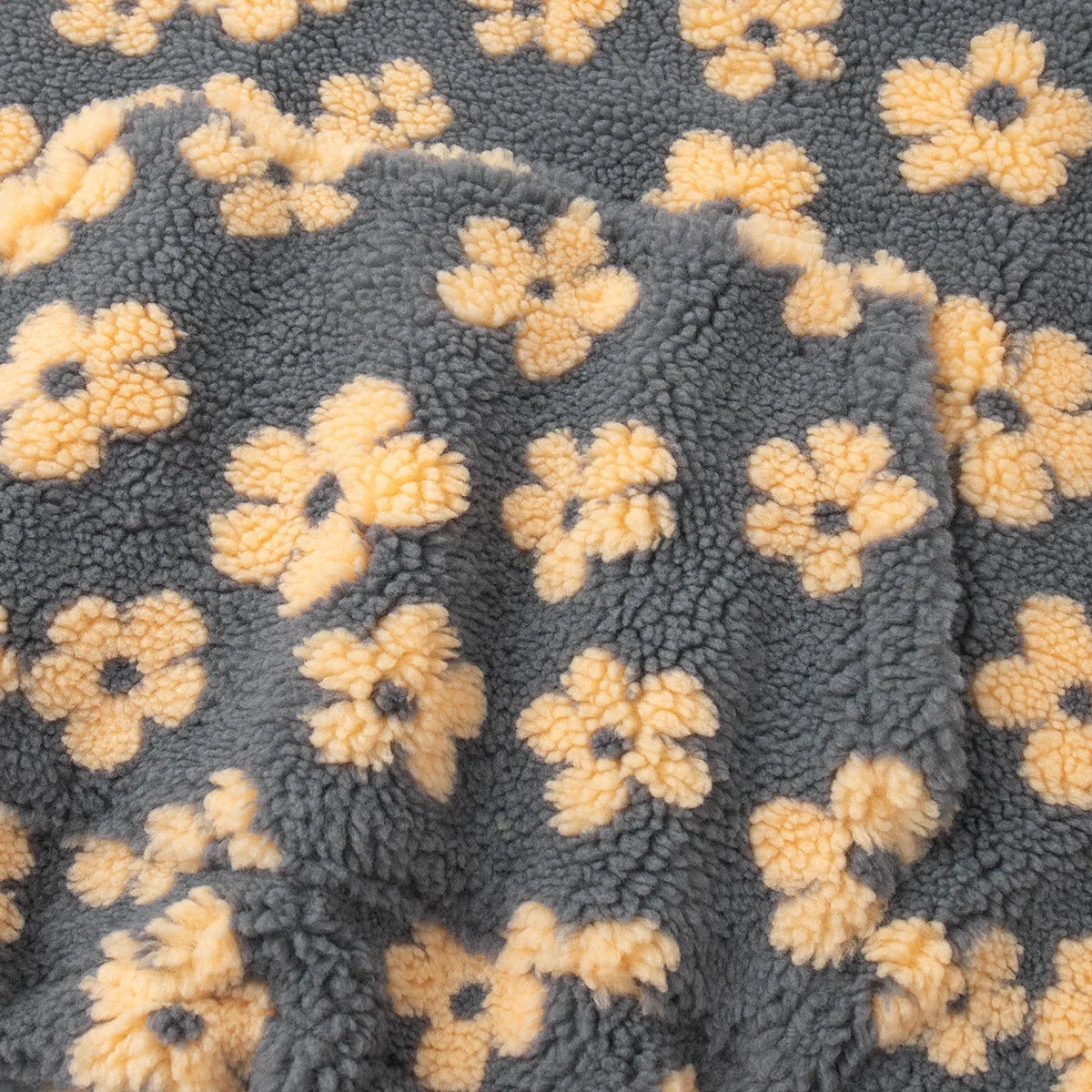 Sudadera de lana floral de moda Sudadera con capucha de manga larga cálida y elegante para mujer Estilo callejero Tela de poliéster Otoño Invierno