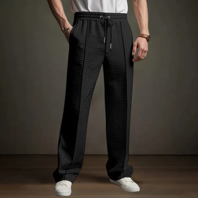 Pantalones deportivos informales  de alta calidad para hombre, pantalones de negocios, ropa de caballero holgada y transpirable de pierna recta