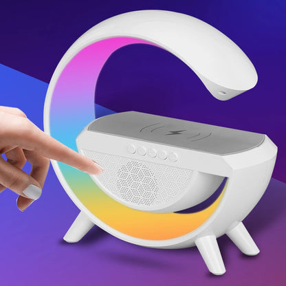 Altavoz Bluetooth portátil Klack®, lámpara de mesa y cargador inalámbrico con música tipo g
