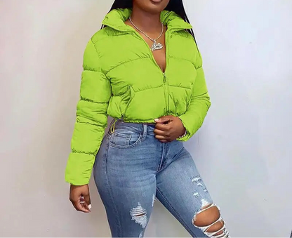Doudoune de couleur unie pour femme, manteau à bulles pour l'automne et l'hiver