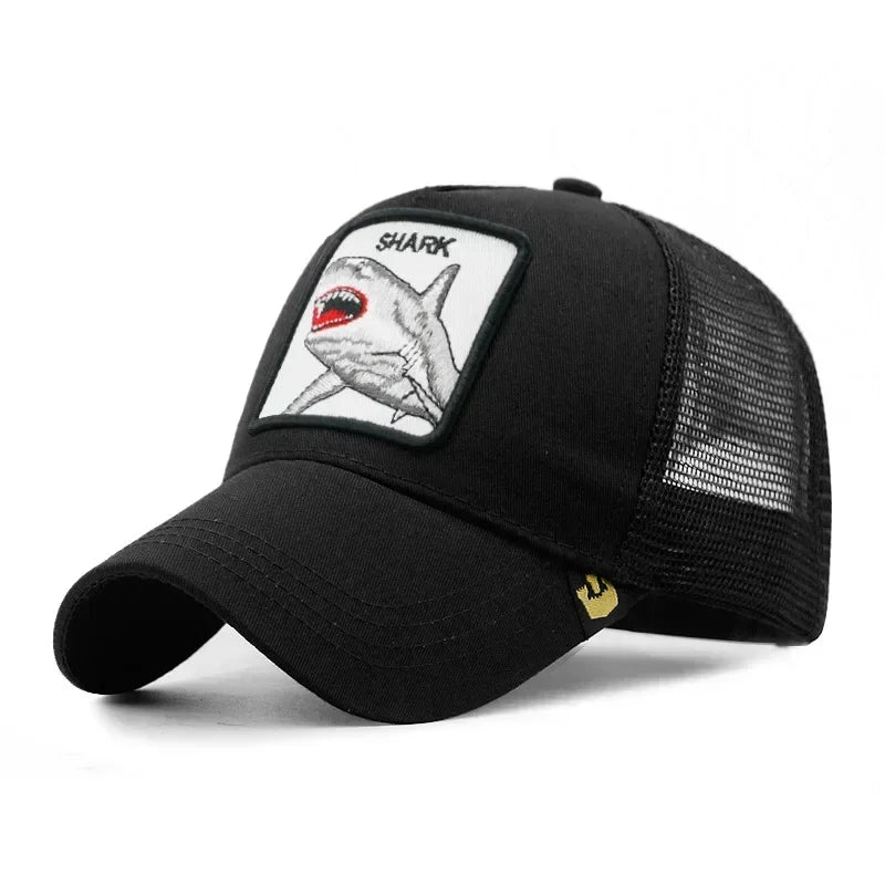 Gorra de béisbol bordada unisex, gorra de tiburón, gorra de animal, gorra de león, gorra de tigre, gorra de gallo, gorras de granja, gorras casuales, gorra de protección solar