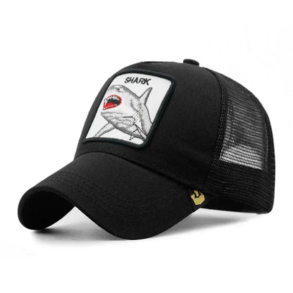 Gorra de béisbol bordada unisex, gorra de tiburón, gorra de animal, gorra de león, gorra de tigre, gorra de gallo, gorras de granja, gorras casuales, gorra de protección solar