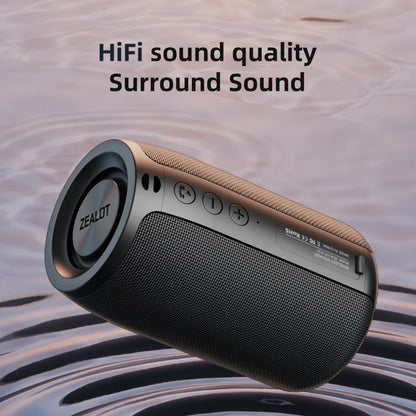 ZEALOT S32 Mini haut-parleur Bluetooth sans fil portable HIFI Subwoofer avec radio FM Colonne Support TF, TWS, clé USB