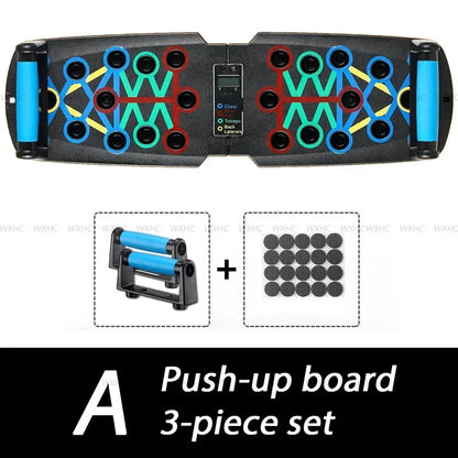 Tabla de flexiones con conteo automático inteligente, soporte plegable para flexiones múltiples con sensor corporal para fortalecer los músculos centrales y mantener la estabilidad en casa.