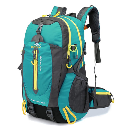 Mochila de viaje resistente al agua de 40L, mochila para acampar, senderismo, portátil, senderismo, escalada, bolsas traseras para hombres y mujeres