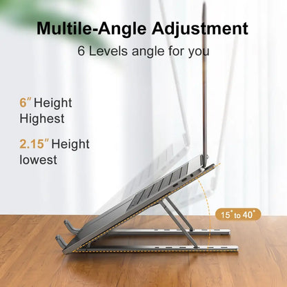 Soporte portátil de aluminio para portátil, soporte para Macbook Air Pro, accesorios, base plegable para portátil