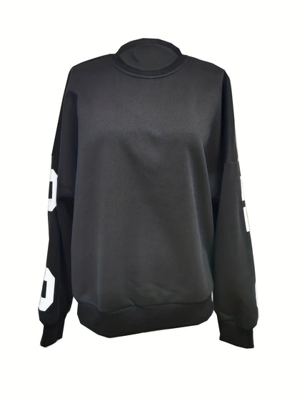 Sweat-shirt à capuche à manches longues imprimé décontracté pour femmes en Europe et aux États-Unis