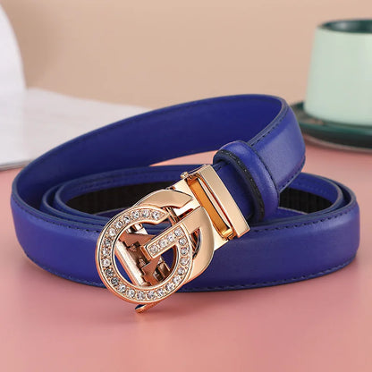 Cinturón de mujer a la moda, nuevo estilo de red, hebilla automática