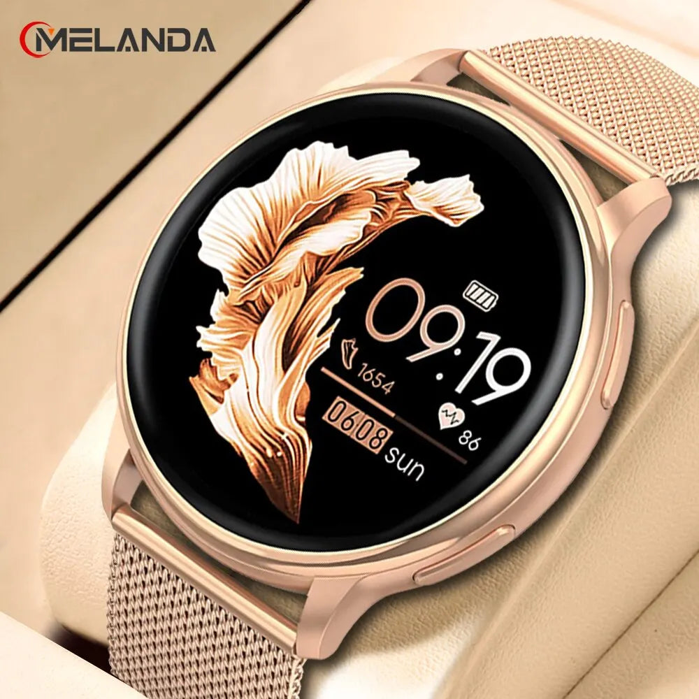 Reloj inteligente con Bluetooth para hombre y mujer, pulsera de acero con Dial personalizado, seguimiento de actividad deportiva, control del ritmo cardíaco, compatible con Android e IOS, G35