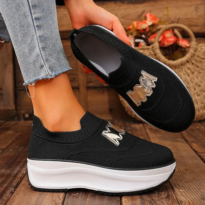 Primavera otoño zapatos planos de fondo grueso Color puro corte bajo talla grande deportes de moda zapatos individuales casuales de mujer