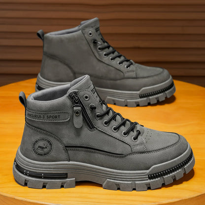 Botas altas de mezclilla para hombre, calzado deportivo informal, botas de hombre modernas y de moda