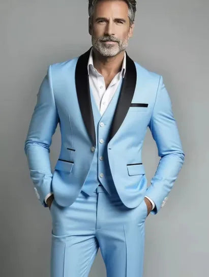 Conjunto de tres piezas para fiesta de boda, chaqueta masculina de talla grande, pantalones y chaleco, traje ajustado a la moda
