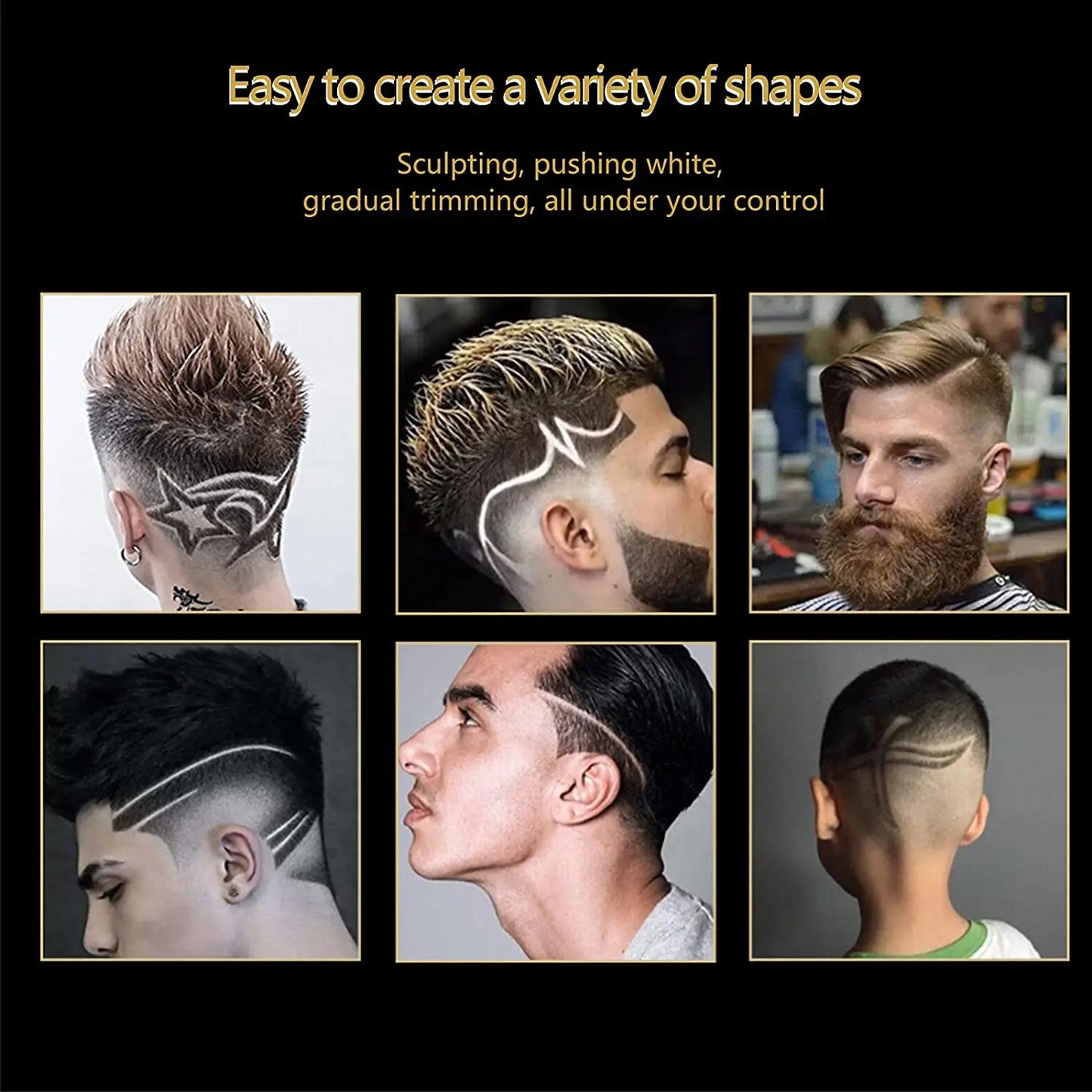 Kemei Tondeuse à cheveux professionnelle pour hommes Tondeuse à cheveux électrique Ensemble de machine à écran LCD