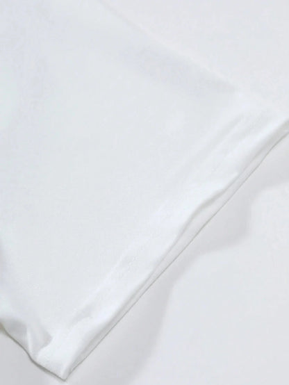 Camiseta de verano 100% algodón puro para hombre, con estampado de letras ,de cuello redondo y manga corta
