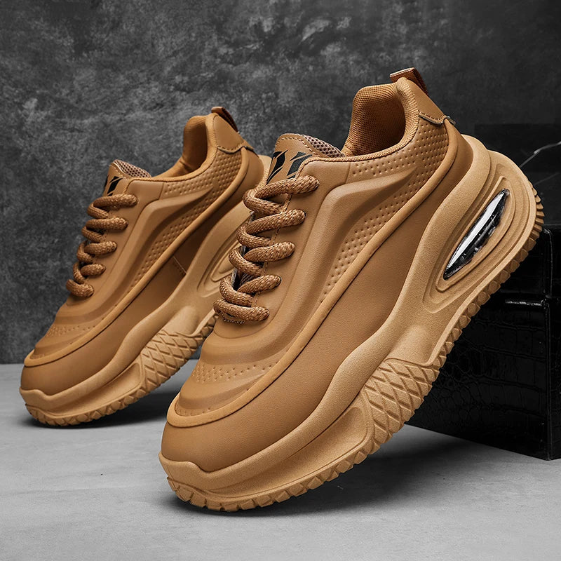 Zapatos deportivos informales para hombre, zapatos  de suela gruesa a la moda, zapatos de hombre modernos y cómodos adecuados para exteriores