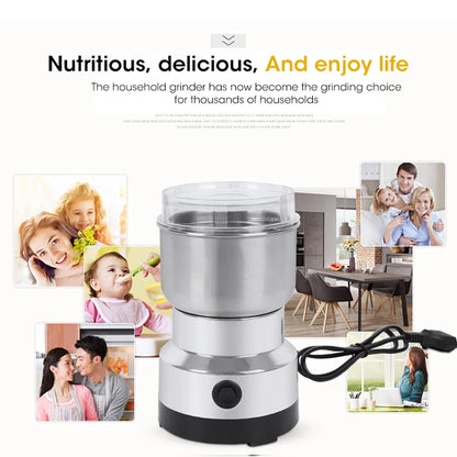 300ml Mini Household Electric Grinder Ultrafine Pulverizer Baby Food Coffee Grinder Spice Pepper Grinder 2/4 Blades Grain Mill