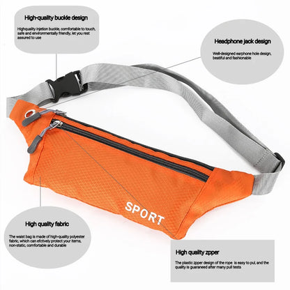Riñonera deportiva para teléfono para hombre, riñonera ultrafina impermeable, Mini riñonera, nueva bolsa de cintura ligera para correr para mujer