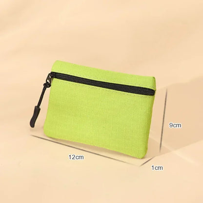 Mini monedero de lona con cremallera Simple unisex