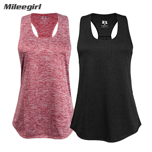 Women's sleeveless yoga shirt, quick-drying, breathable, running, sports, sleeveless, fitness, gym, workout, yoga shirt 