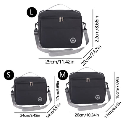 Bolsa de almuerzo portátil con correa para el hombro, bolsa aislante, bolsa para lonchera, bolsa de almuerzo impermeable y gruesa para estudiantes。-zmt