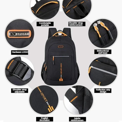 Mochila para hombre, bolso Oxford para ordenador de negocios, mochila impermeable
