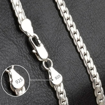 Collier chaîne Figaro 5 mm plaqué or 18 carats pavé latéral pour femmes hommes mode mariage fiançailles bijoux 925 argent sterling cadeaux 