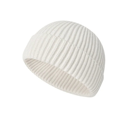 Gorro de punto de invierno, gorro de hip hop de color sólido, gorros y gorros unisex