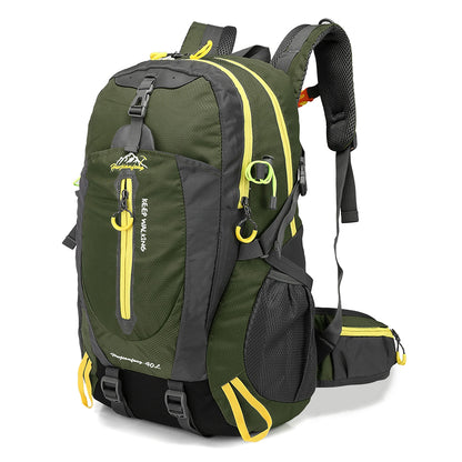 Mochila de viaje resistente al agua de 40L, mochila para acampar, senderismo, portátil, senderismo, escalada, bolsas traseras para hombres y mujeres