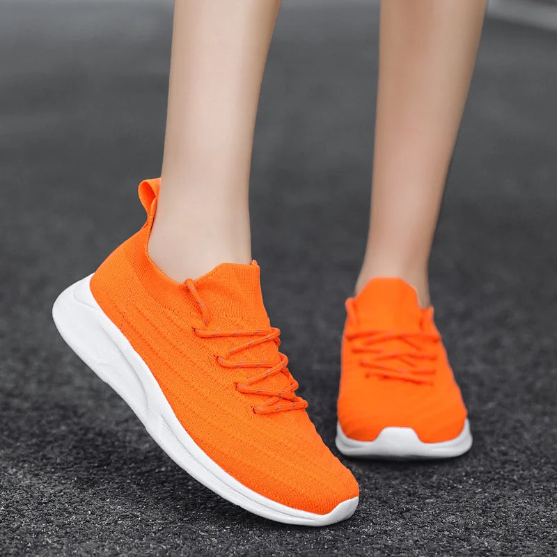 2024 Professional Men Women Running Shoes High Quality Orange Lightweight Breathable Outdoor Sports Shoes