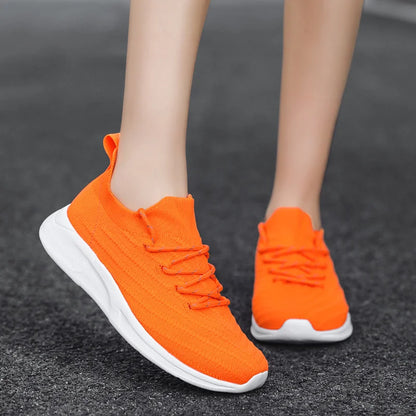 2024 Professional Men Women Running Shoes High Quality Orange Lightweight Breathable Outdoor Sports Shoes