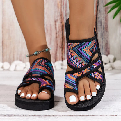 Sandalias de plataforma de verano para mujer chanclas de moda con punta Abierta