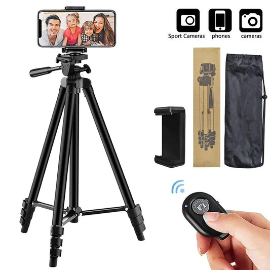 Trípode para cámara de teléfono con control remoto Bluetooth, ligero y universal para fotografía, compatible con Xiaomi, Huawei y DSLR.