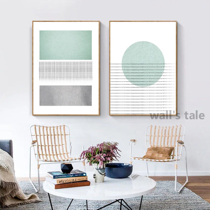 Pósteres e impresiones de pintura abstracta minimalista Original, imagen de pared, arte de pared gris mostaza y lienzo impreso para