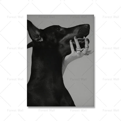 póster moderno de moda de lujo, leopardo, Tigre, perro, imagen artística nórdica, decoración del hogar