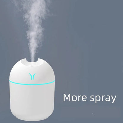 Mini humidificador de aire con USB, difusor de aceites esenciales aromáticos para el hogar y el coche, generador de niebla silencioso ultrasónico con lámpara LED de Color, 250ML