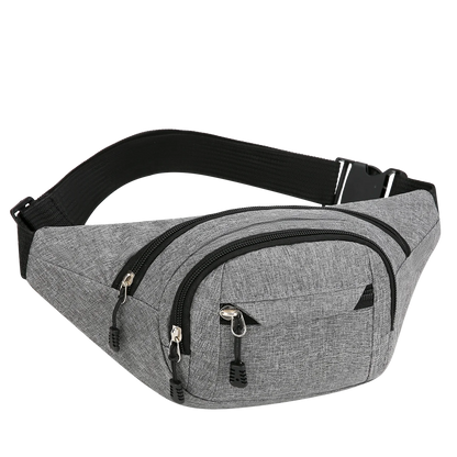 Riñonera impermeable de lona para hombre, estilo coreano, para deportes al aire libre, bandolera tipo banana