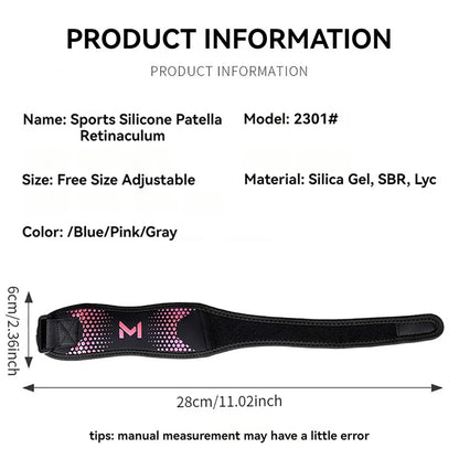 rodillera para rótula, rodillera ajustable, estabilizador de tendón rotuliano, banda de soporte para fútbol, baloncesto, puente para correr